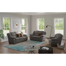 Cotta Polstergarnitur COTTA "Casino, Sofa Set, 3-2-1 Sitzer, Wohnzimmer Garnitur", braun (fango), H:88cm T:92cm, 100% Echtleder, Sitzmöbel-Sets, Sessel, 2-Sitzer, 2,5-Sitzer, hohe Rückenlehne