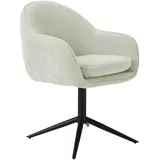 Livetastic Armlehnstuhl, Beige, Holz, Metall, Textil, Pappel, Sperrholz, Sternfuß, 60x81x62 cm, Esszimmer, Stühle, Esszimmerstühle, Armlehnenstühle