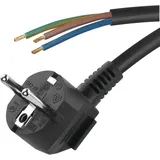 EMOS S18372 Netzkabel, H05VV-F 3G, 3x 0,75mm2, Länge 2m, PVC, schwarz (2413720232)