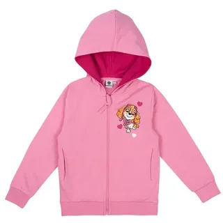 Paw Patrol Sweatjacke Kapuzenpullover mit Reißverschluss Hoodie rosa - Gr.: 98-104