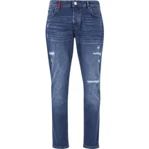 2Y PREMIUM MATEO DESTROYED SLIM FIT JEANS - Blau - 29