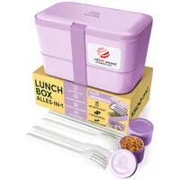 Umami Bento Lunchbox verschachtelbar 1500 ml All-in-One, Bento Box Erwachsene, Mahlzeit Prep Container für Männer