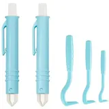 LuxusKollektion Zeckenpinzette Zeckenzangen Set 5er Blau blau