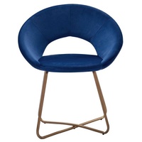 Junado® Schalenstuhl »Lenny«, im skandinavischen Stil, ein eleganter und komfortabler Blickfang, mit schwarzen oder goldfarbenen Metallbeinen, in verschiedenen Farben erhältlich blau