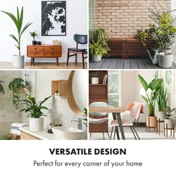 Hasselt Blumentopf Polystone pflanzenfreundlich handgemacht 3D-OptikWeiß