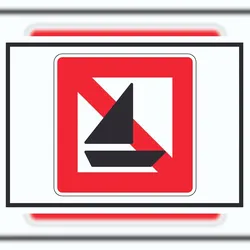 Segelboote verboten Symbol Segeln verboten A0 (841x1189mm)