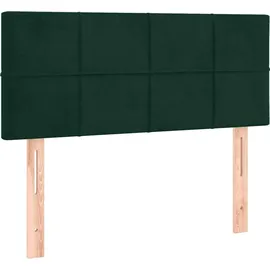 vidaXL Boxspringbett 100 x 200 cm Dunkelgrün