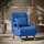 Makika Schlafsessel TED Stoff 59 x 83 x 0 cm Blau mit Kopfkissen