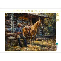 Calvendo Puzzle Die Hütte im Wald - Cowboy und