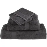 vidaXL Premium-Handtücher SOLUND 2 Stk. Anthrazit 100x200 cm 600 g/m2