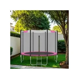 Songmics Trampolin 183 cm inkl. Sicherheitsnetz Rosa
