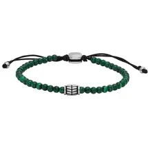 Fossil Herren Armband JF04415040 Edelstahl/Textil/Malachit grün Größe 99