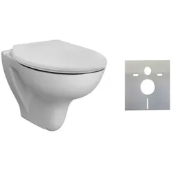 sanibel 3001-QuickSet Wand-Tiefspülkl. rund kurz spülrdl Sitz abs Schall-S weiß
