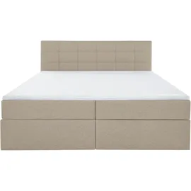 Home Affaire Boxbett HOME AFFAIRE "Ovalo", beige (beige, creme), B:194cm L:210cm, Komplettbetten, Boxspringbett, wahlweise mit Bettkasten, in H2, H3 & H4 erhältilich, Topseller