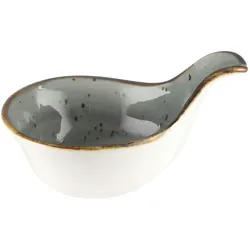 METRO PROFESSIONAL Tapas Löffel Noromi, Porzellan, 12.2 cm, grau, 6 Stück