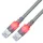 EasyLan DualBoot LED Patchkabel RJ45 S/FTP Cat.6 (Class E), mit saCon Stecker, LSOH, grau, 3 m