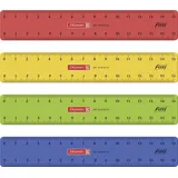 Brunnen Lineal 15,0 cm, rot, gelb, grün oder blau