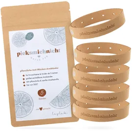 pieksmichnicht Pflanzliche Anti-Mücken-Armbänder 5 St