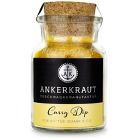 Ankerkraut Curry-Dip Gewürz, 90g im Korkenglas, Einfach Selber Machen, Perfekt für Grill-Abend mit Baguette-Brot, Zuckerfrei, Lecker Beilage Premium Qualität