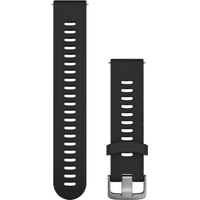 Garmin Schnellwechsel Ersatzarmband 20mm Silikon schwarz/Edelstahl 107-196mm (010-11251-0Y)