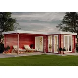 FinnTherm Saunahaus Quinta ISO Naturbelassen Wandstärke 70 mm 520 cm x 720 cm
