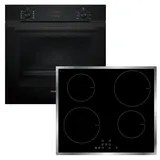 SIEMENS Backofen-Set Deep black mit PKM Induktionskochfeld Booster - 60 cm autark