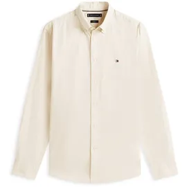 Tommy Hilfiger Businesshemd TOMMY HILFIGER "FLEX POPLIN SOLID", Herren, Gr. L, N-Gr, muslin, Popeline, Obermaterial: 100% Baumwolle, regular fit hüftlang, Ärmel mit Ärmelschlitz 1-Knopf-Manschette, Hemden, unifarben, klassisch, regular fit, Baumwolle, Button-down-Kragen