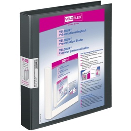 VELOFLEX 10 VELOFLEX VELODUR® Präsentationsringbücher 2-Ringe schwarz 4,0 cm DIN A4