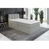 mebloland Boxspringbett GUNNAR mit Bonell-Matratze und Topper - 100x200 - Grau. 14