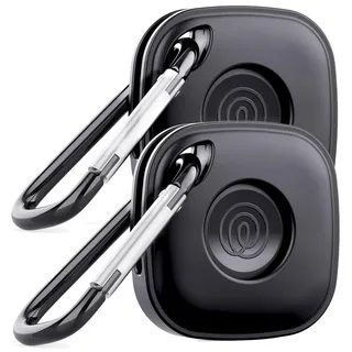 DDJ für Tile Life360 Mate (2024) Bluetooth-Tracker-Hülle Schlüsselanhänger 2er-Pack, Silikon-Abdeckung Halterung mit Anhänger für Tile Mate GPS Tracker, für Haustier, Taschen, Schlüssel, Gepäck
