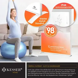 Kesser KESSER® Infrarotheizung Energiesparend Infrarot Standgerät & Wandmontage Elektroheizung mit Fernbedienung Thermostat & App-Steuerung Elektrisch Heizpaneel Heizung Konvektor Standfüße