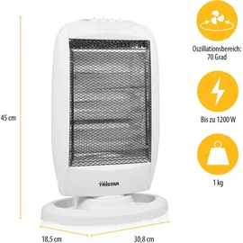 Tristar KA-5129 Halogenstrahler 400 W, 800 W, 1200 W 38 m3 Weiß
