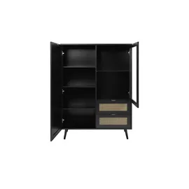 EFFEZETA Highboard 103 x 139 x 40 cm Schwarz