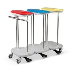 ETERNASOLID MULTICART Abfallsammler, fahrbar, koppelbar 92647 , Dreifachsammler