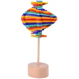 Ddujbtp Rotierendes Lollipop Holz Eltern Kind Farbige Bildungsspielzeug Dekompression Ornament Haushalt Home Office Dekoration Kunst Holz Zappeln Spielzeugkunst Display