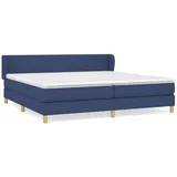 vidaXL Boxspringbett mit Matratze Blau 200x200 cm Stoff