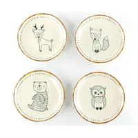 CreaTable Freunde des Waldes Teller 21 cm 4er Set