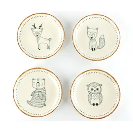 CreaTable Freunde des Waldes Teller 21 cm 4er Set