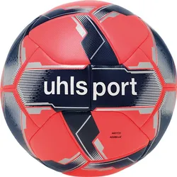 UHLSPORT Ball MATCH ADDGLUE, fluo rot/marine/silber, 5