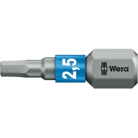 Wera 840/1 BTZ Innensechskant Bit 2.5x25mm, 1er-Pack (05056682001)