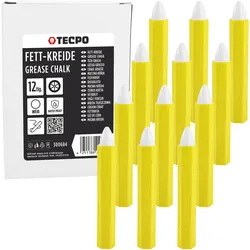 TECPO Fett-Kreide, Reifenmarkierkreide Weiß – 12 Stück, Reifen-Kreide