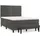 vidaXL Boxspringbett 140 x 200 cm Dunkelgrau