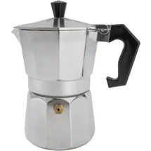 Intirilife Espressokocher 160 ml 3 Tassen Silber