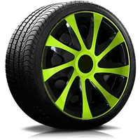 14" 14 Zoll Radkappen Radblebnden Radzierblenden 4-STÜCK SET04 Schwarz-Grün