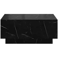 Mirjan24 Couchtisch Mehrfarbig, Marmor Optik, Rechteckig,Rechteckig, 90x40x60 cm, Wohnzimmer,