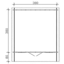 SKANHOLZ Trondheim 3,80 x 3,80 m natur