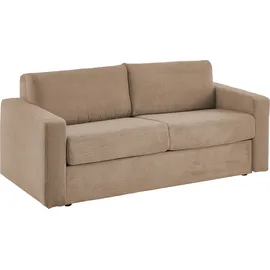 Atlantic Home Collection Schlafsofa "Rolando, B: 196 cm, Liegefl. 140x190 cm", braun, B:196cm H:82cm T:208cm, 100% PES, ATLANTIC HOME COLLECTION, Sofas, Schlafsofa, mit komfortabler Matratze, Dauerschlafsofa, Topseller