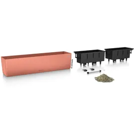 LECHUZA Balconera Color 80 Komplettset 80 x 19 x 19 cm korallrot