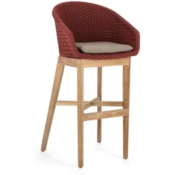 Barhocker Coachella mit Kissen, Rot