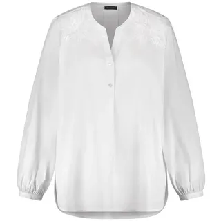 Samoon Klassische Bluse Baumwoll-Tunika mit Stickerei